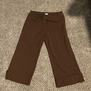 Cache 3/4 length brown dress pants